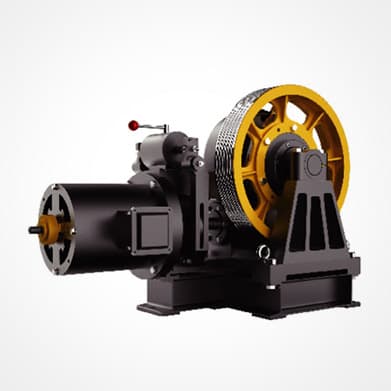 Geared traction machine